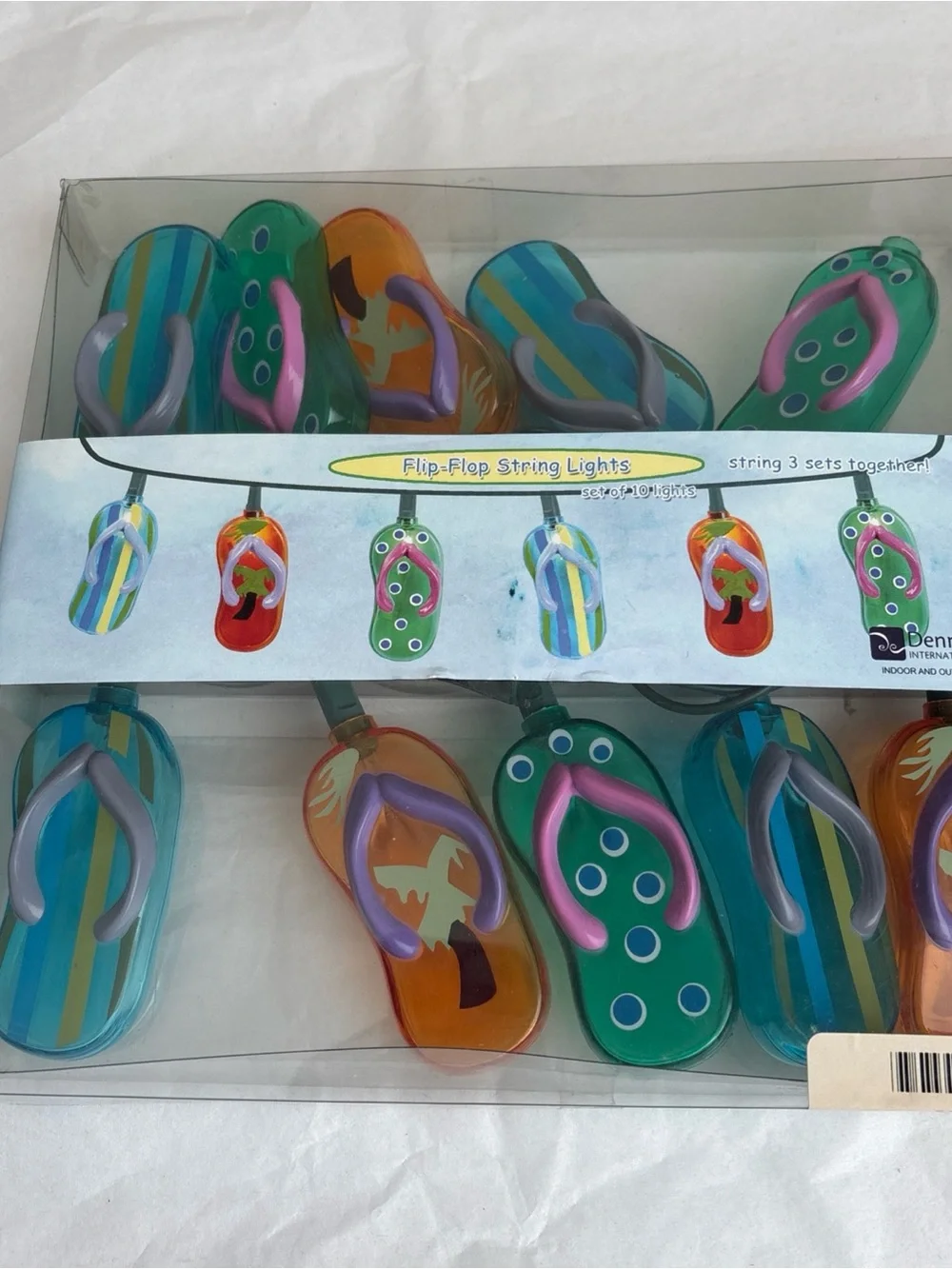 2Dennis East flip-flop string lights multicolor in&outdoor Decor New sealed read